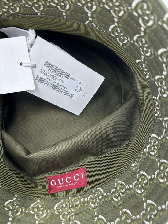 Men\'s Gucci, GG shadow jacquard cotton, bucket, hat, size small made in Italy main image 5